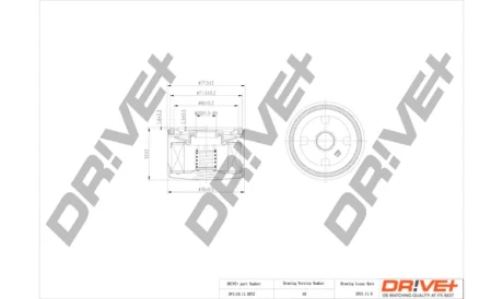Drive+ - Фільтр оливи (аналог WL7308) DR!VE+ DP1110.11.0072