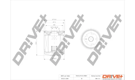 Drive+ - Фільтр оливи (аналог WL7257) DR!VE+ DP1110.11.0073