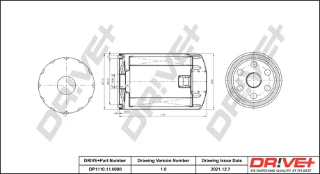 Drive+ - Фільтр оливи (аналог WL7077) DR!VE+ DP1110.11.0080