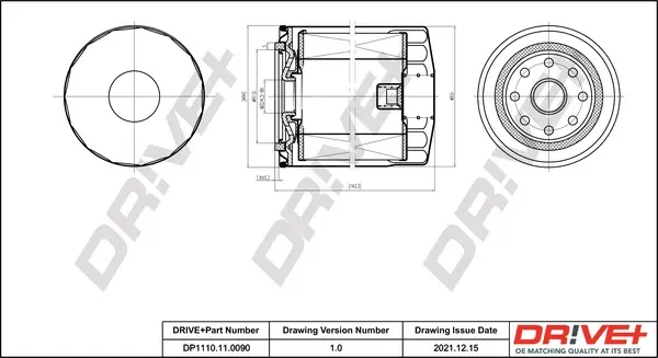 Drive+ - Фільтр оливи (аналог WL7401) DR!VE+ DP1110.11.0090 (фото 1)