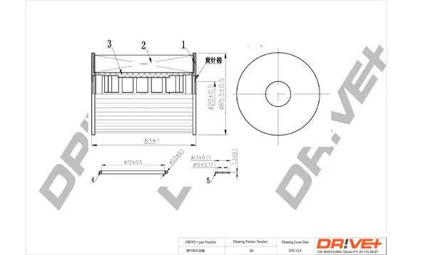 Drive+ Фільтр оливи (аналог WL7458) DR!VE+ DP1110.11.0154 (фото 1)