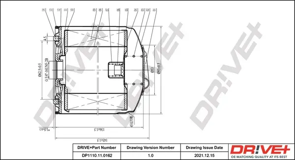 Drive+ Фільтр оливи (аналог WL7068) DR!VE+ DP1110.11.0162 (фото 1)