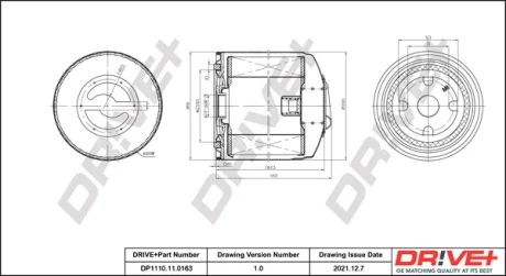Drive+ - Фільтр оливи (аналог WL7448) DR!VE+ DP1110.11.0163