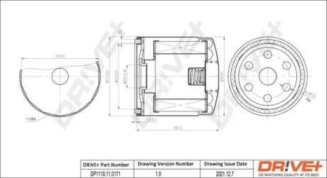 Drive+ - Фільтр оливи (аналог WL7523) DR!VE+ DP1110.11.0171