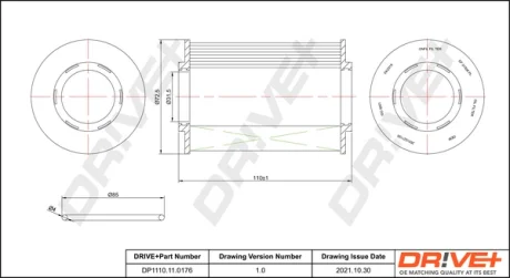 Drive+ Фільтр оливи (аналог WL7462) DR!VE+ DP1110.11.0176