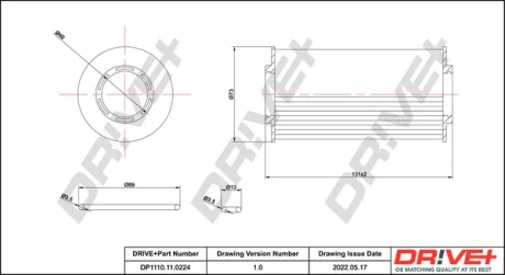 Drive+ Фільтр оливи (аналог WL7451) DR!VE+ DP1110.11.0224
