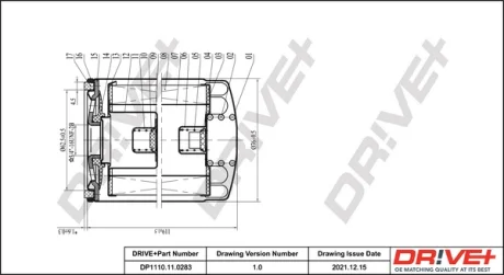 Drive+ - Фільтр оливи (аналог WL7132) DR!VE+ DP1110.11.0283