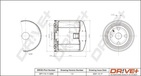Drive+ Фільтр оливи (аналог 51459E) DR!VE+ DP1110.11.0285