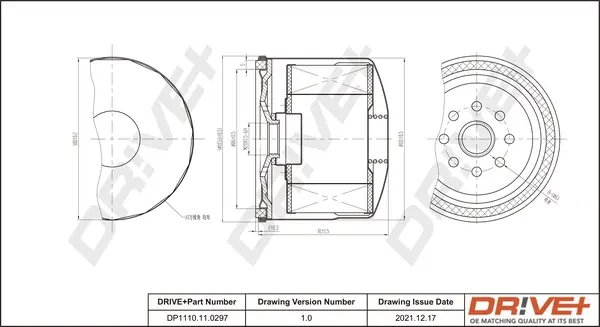 Drive+ Фільтр оливи (аналог WL7156) DR!VE+ DP1110.11.0297 (фото 1)