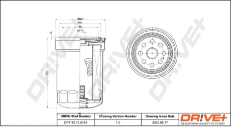 Drive+ Фільтр оливи (аналог WL7426) DR!VE+ DP1110.11.0314