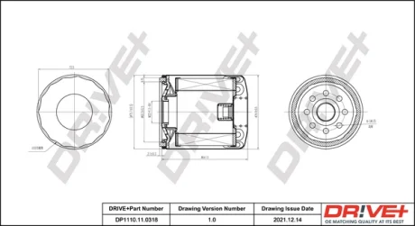 Drive+ - Фільтр оливи (аналог WL7485) DR!VE+ DP1110.11.0318