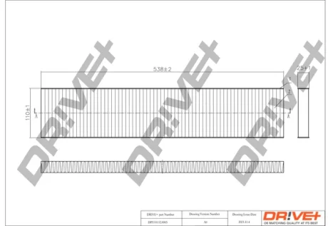 Drive+ - Фільтр салону (аналог WP6848) DR!VE+ DP1110.12.0005