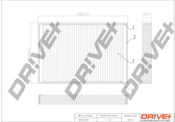 Drive+ - Фільтр салону (аналог WP6828) DR!VE+ DP1110.12.0011 (фото 1)