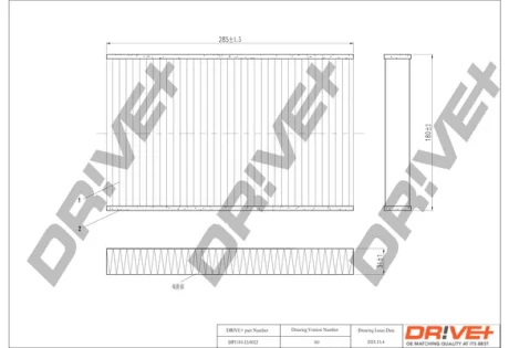 Drive+ - Фільтр салону (аналог WP9112) DR!VE+ DP1110.12.0022