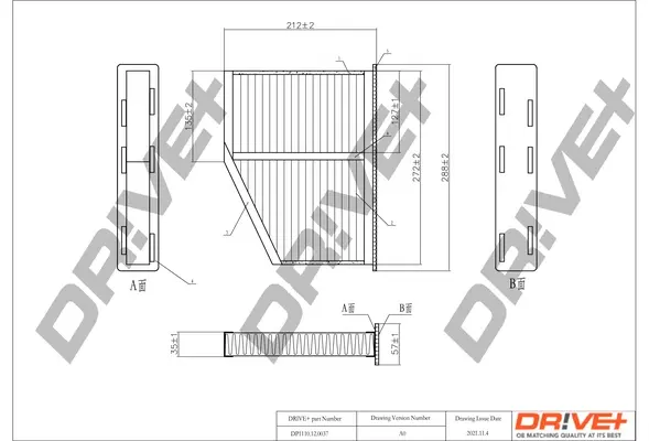 Drive+ - Фільтр салону (аналог WP9146) DR!VE+ DP1110.12.0037 (фото 1)