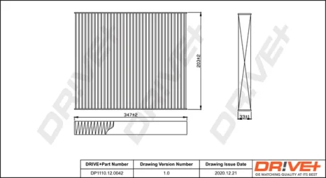 Drive+ - Фільтр салону (аналог WP9222) DR!VE+ DP1110.12.0042