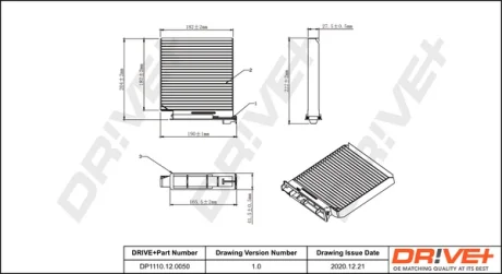 Drive+ - Фільтр салону (аналог WP6990) DR!VE+ DP1110.12.0050