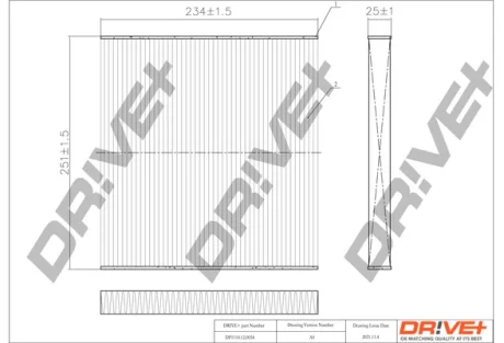 Drive+ - Фільтр салону (аналог WP9368) DR!VE+ DP1110.12.0054