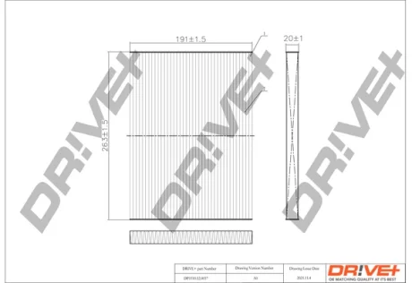 Drive+ - Фільтр салону (аналог WP9350) DR!VE+ DP1110.12.0057