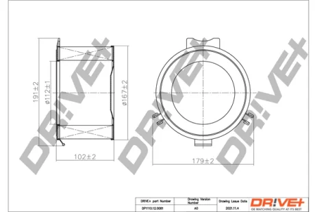 Drive+ - Фільтр салону (аналог WP6874) DR!VE+ DP1110.12.0081
