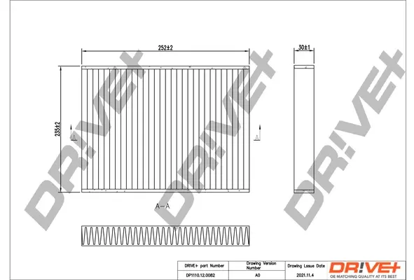 Drive+ Фільтр салону (аналог WP2088) DR!VE+ DP1110.12.0082 (фото 1)