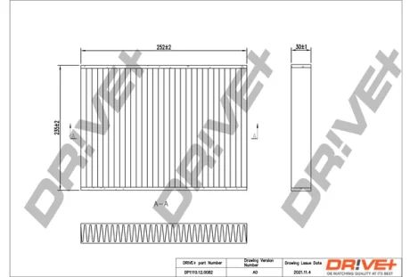 Drive+ Фільтр салону (аналог WP2088) DR!VE+ DP1110.12.0082