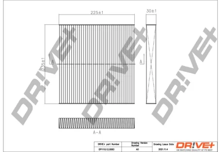 Drive+ - Фільтр салону (аналог WP9224) DR!VE+ DP1110.12.0083