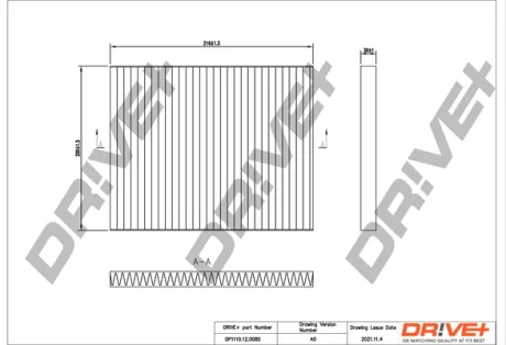 Drive+ - Фільтр салону (аналог WP9322) DR!VE+ DP1110.12.0085