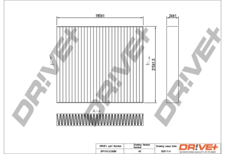 Drive+ - Фільтр салону (аналог WP9186) DR!VE+ DP1110.12.0086