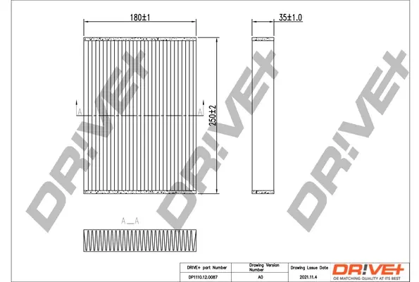Drive+ - Фільтр салону (аналог WP2100) DR!VE+ DP1110.12.0087 (фото 1)