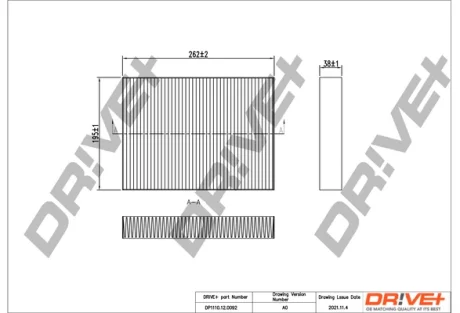 Drive+ - Фільтр салону (аналог WP2138) DR!VE+ DP1110.12.0092
