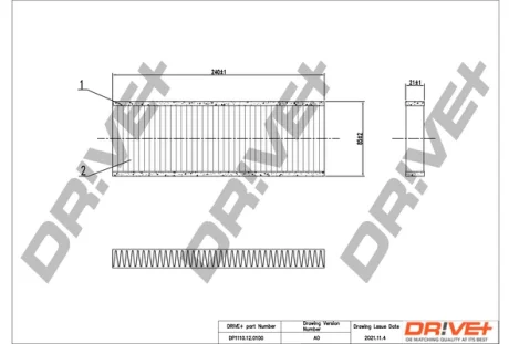Drive+ Фільтр салону (аналог WP2128) DR!VE+ DP1110.12.0100