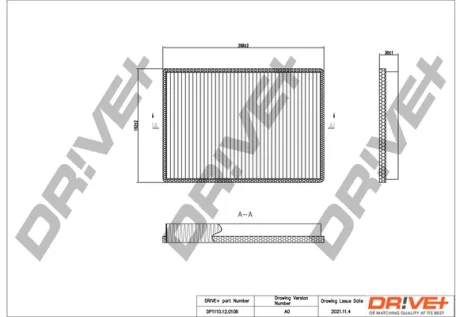Drive+ - Фільтр салону (аналог WP6890) DR!VE+ DP1110.12.0106