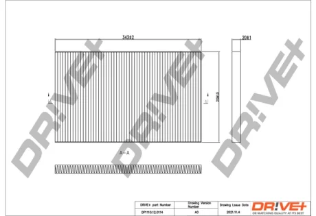 Drive+ Фільтр салону (аналог WP6872) DR!VE+ DP1110.12.0114