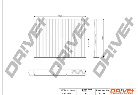 Drive+ - Фільтр салону (аналог WP6895) DR!VE+ DP1110.12.0162 (фото 1)