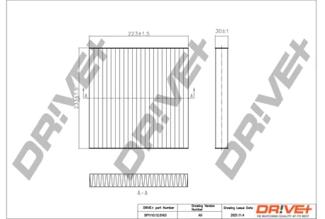 Drive+ - Фільтр салону (аналог WP9225) DR!VE+ DP1110.12.0163