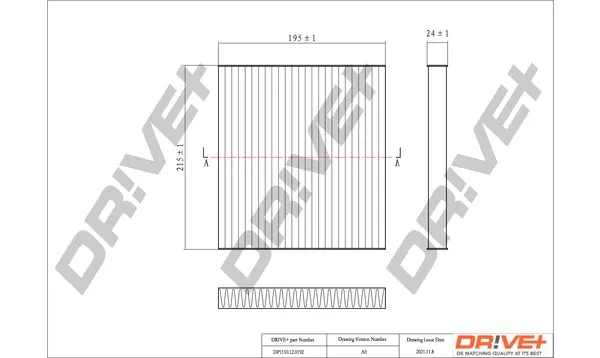 Drive+ - Фільтр салону (аналог WP9187) DR!VE+ DP1110.12.0192 (фото 1)