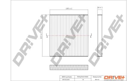 Drive+ - Фільтр салону (аналог WP9187) DR!VE+ DP1110.12.0192