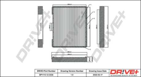 Drive+ Фільтр салону (аналог WP9200) DR!VE+ DP1110.12.0334