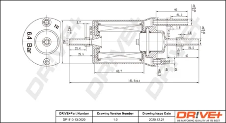 Drive+ - Фільтр палива (аналог WF8386) DR!VE+ DP1110.13.0020