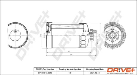 Drive+ Фільтр палива (аналог WF8238) DR!VE+ DP1110.13.0043