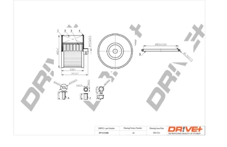 Drive+ - Фільтр палива (аналог WF8321) DR!VE+ DP1110.13.0053