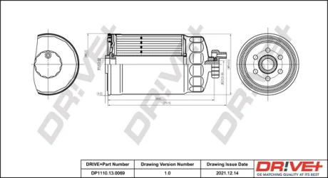 Drive+ - Фільтр палива (аналог WF8277) DR!VE+ DP1110.13.0069