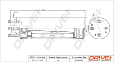 Drive+ - Фільтр палива (аналог WF8358) DR!VE+ DP1110.13.0070