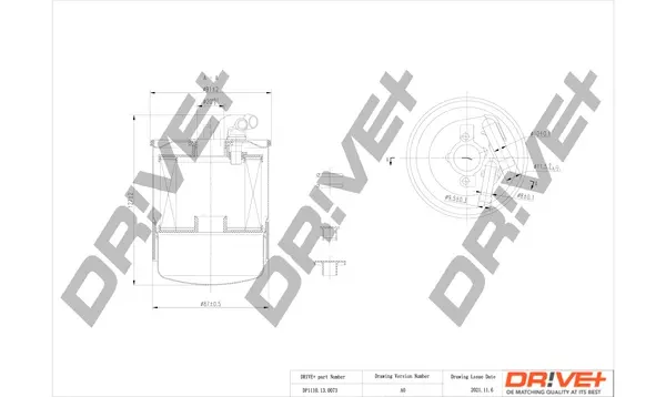 Drive+ - Фільтр палива (аналог WF8353) DR!VE+ DP1110.13.0073 (фото 1)