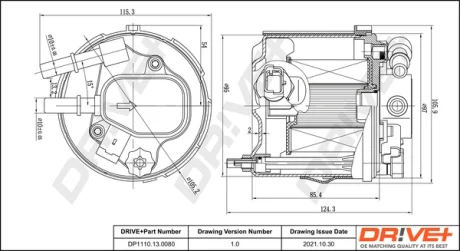 Drive+ Фільтр палива (аналог WF8451) DR!VE+ DP1110.13.0080