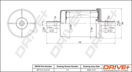 Drive+ - Фільтр палива (аналог WF8034) DR!VE+ DP1110.13.0147