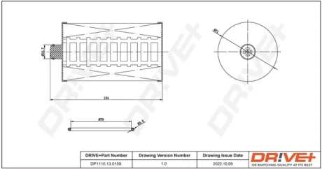 Drive+ - Фільтр палива (аналог WF8392) DR!VE+ DP1110.13.0159