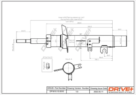 Drive+ Амортизатор (передній) C2/C3-1007 DR!VE+ DP1610.10.0010