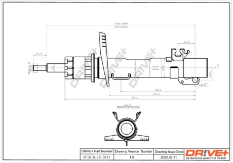 Drive+ Амортизатор (передній) Seat Ibiza V 1.2 08- (Газ) DR!VE+ DP1610.10.0011
